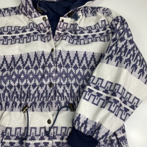 Vintage Womens Southwestern Style Parka Jacket OS by Daniel Aztec Pattern - Picture 7 of 13